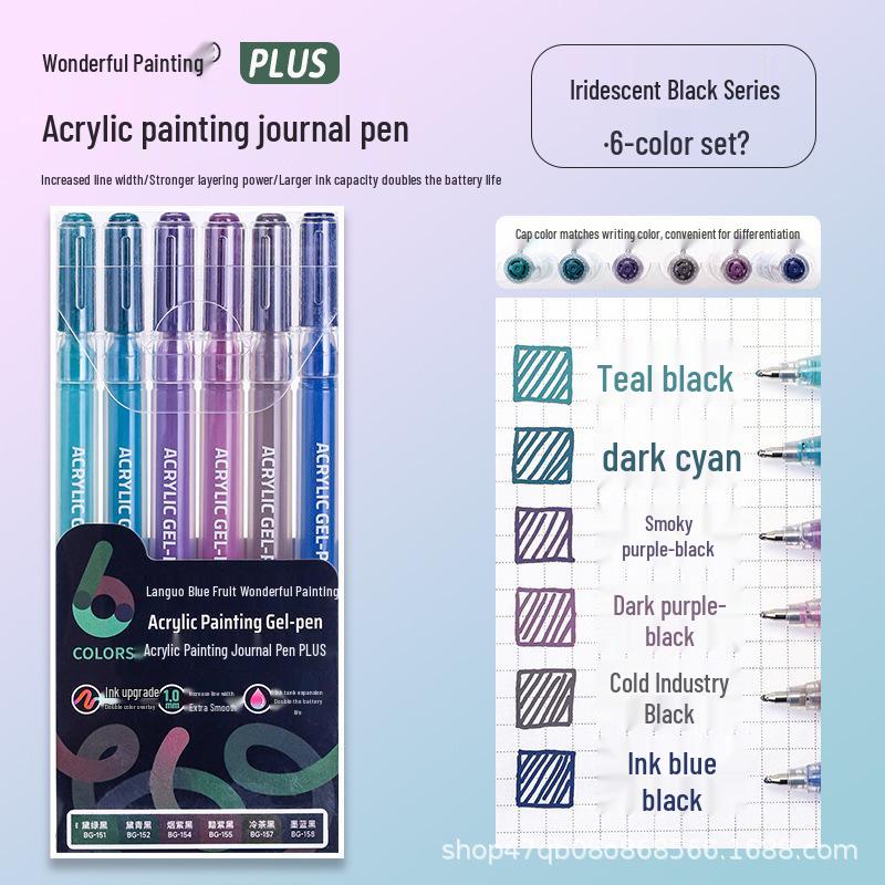 Blue Fruit PLUS Edition Набор из 90 цветов акриловых красок и ручек для контуров