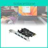 4 Port Pcie To Usb 30 Hub Pci Express Expansion Card Adapter 5 Gbps Top Speed