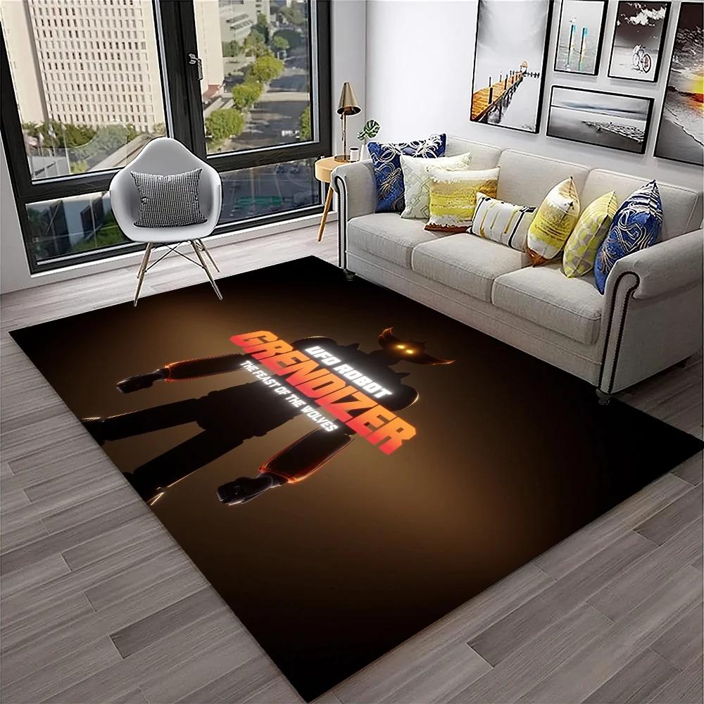 Alfombra de Anime con dibujos animados en 3D de UFO Robot Grendizer, alfombra para el hogar, sala de estar, dormitorio, sofá, felpudo decorativo, alfombra para área de niños, alfombra antideslizante