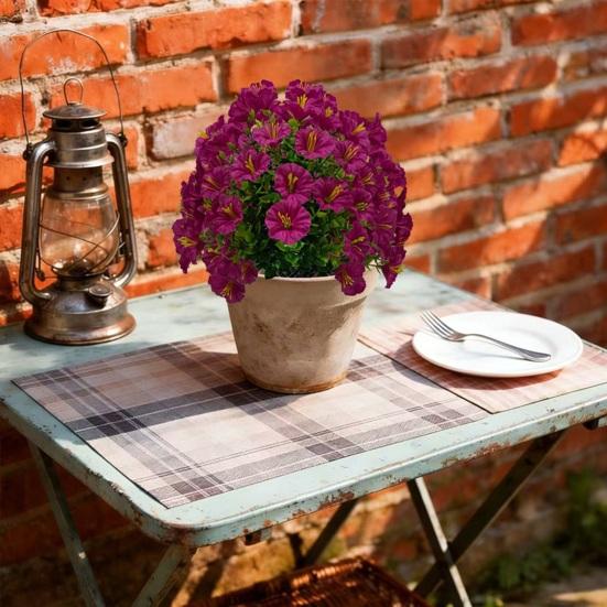 1/2 st Konstgjord Morgonhimmel Trädgårdsspett UV-beständig Falsk Blomsterpigga Bröllopsfest Inomhus Utomhus Trädgårdsvägg Falsk Blomsterdekoration