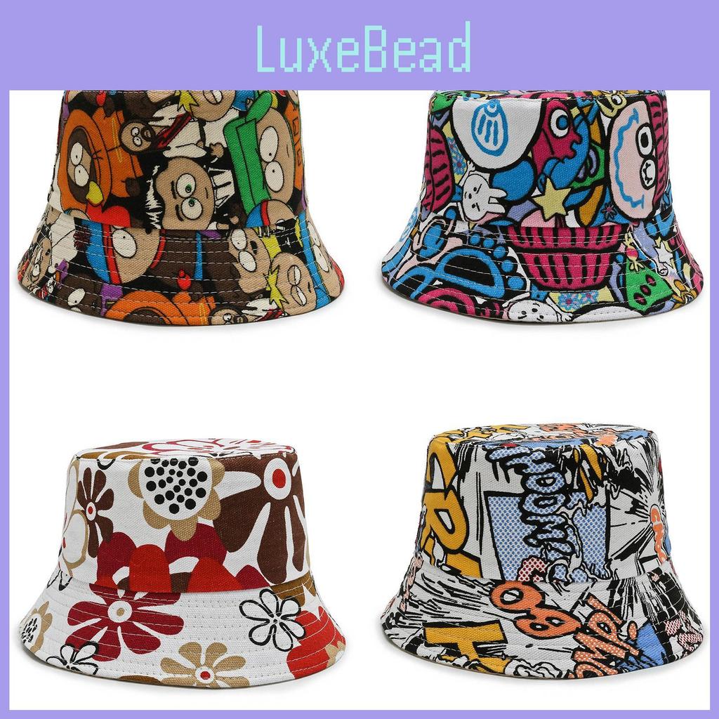 Fisherman Printing Floral Hat Outdoor Sun Protection Bucket Hat Fashion Gift