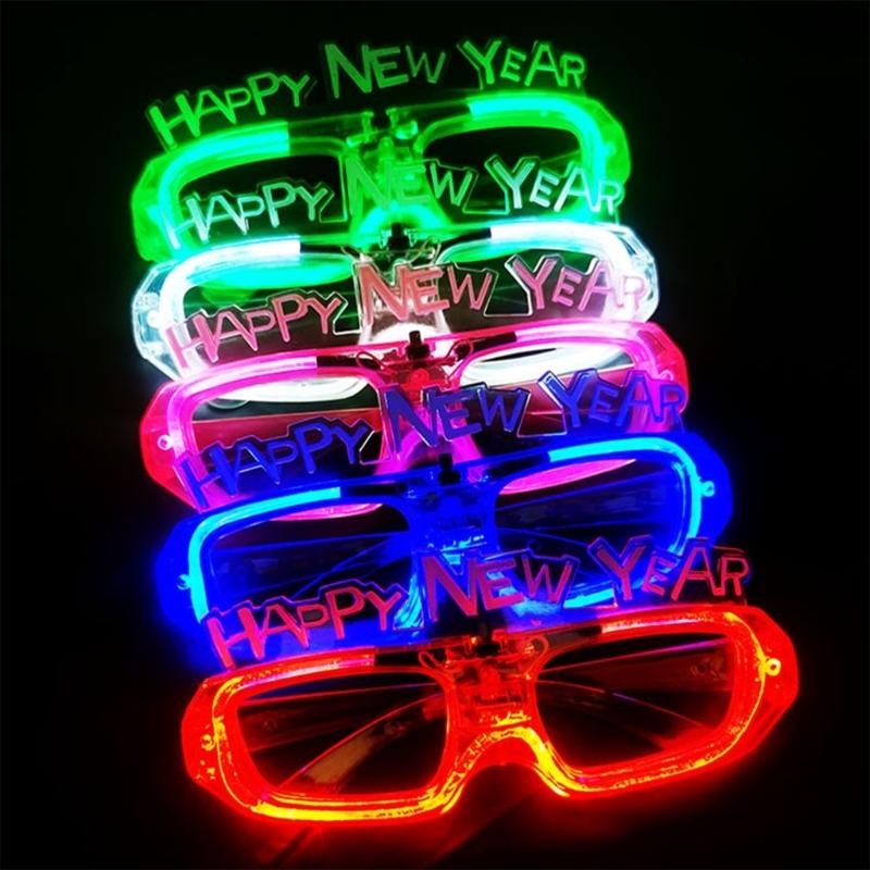 Multi Color Glowing Plastic Glasses With Replaceable Battery Easy to Operate Perfect For Dance Parties Celebrations