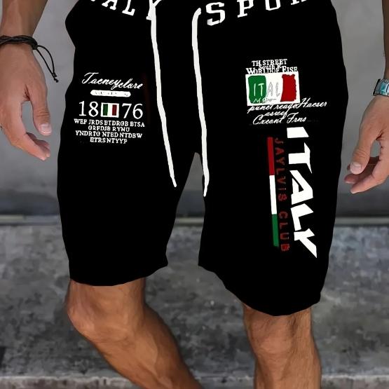 Italy Flag Boxing Shorts Pants 3D Print Training Unisex Men Women Quick Dry Fitness Gym Sport Workout Casual Streetwear Elastic High Waist Polyester