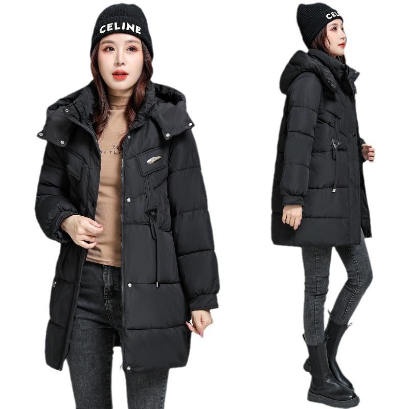 Mid-length down padded jacket women's 2025 new fashion padded jacket slimming winter cotton jacket women's coat