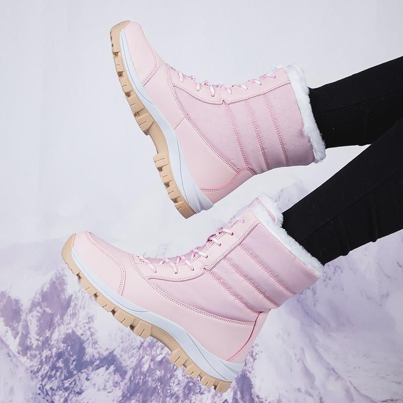 Winter waterproof cotton shoes black cold-proof boots women's outdoor piled thickened warm snow boots women's shoes batch