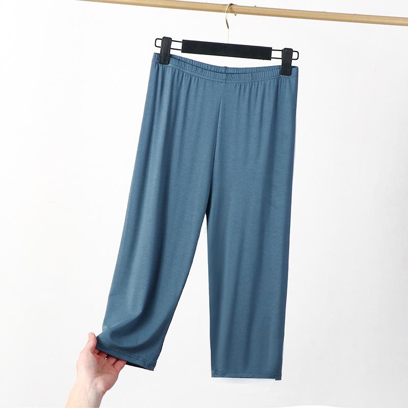 Plus Size High Waist Modal Leggings - Women's Seven-Point Summer Shorts, Thin Anti-Exposure Style