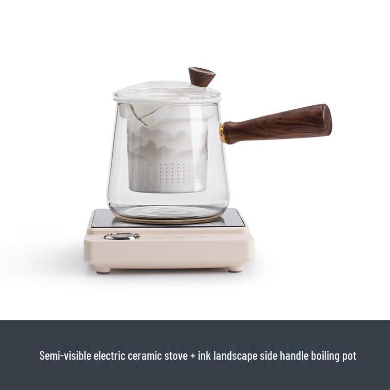 Heat-Resistant Glass Teapot with Electric Ceramic Stove