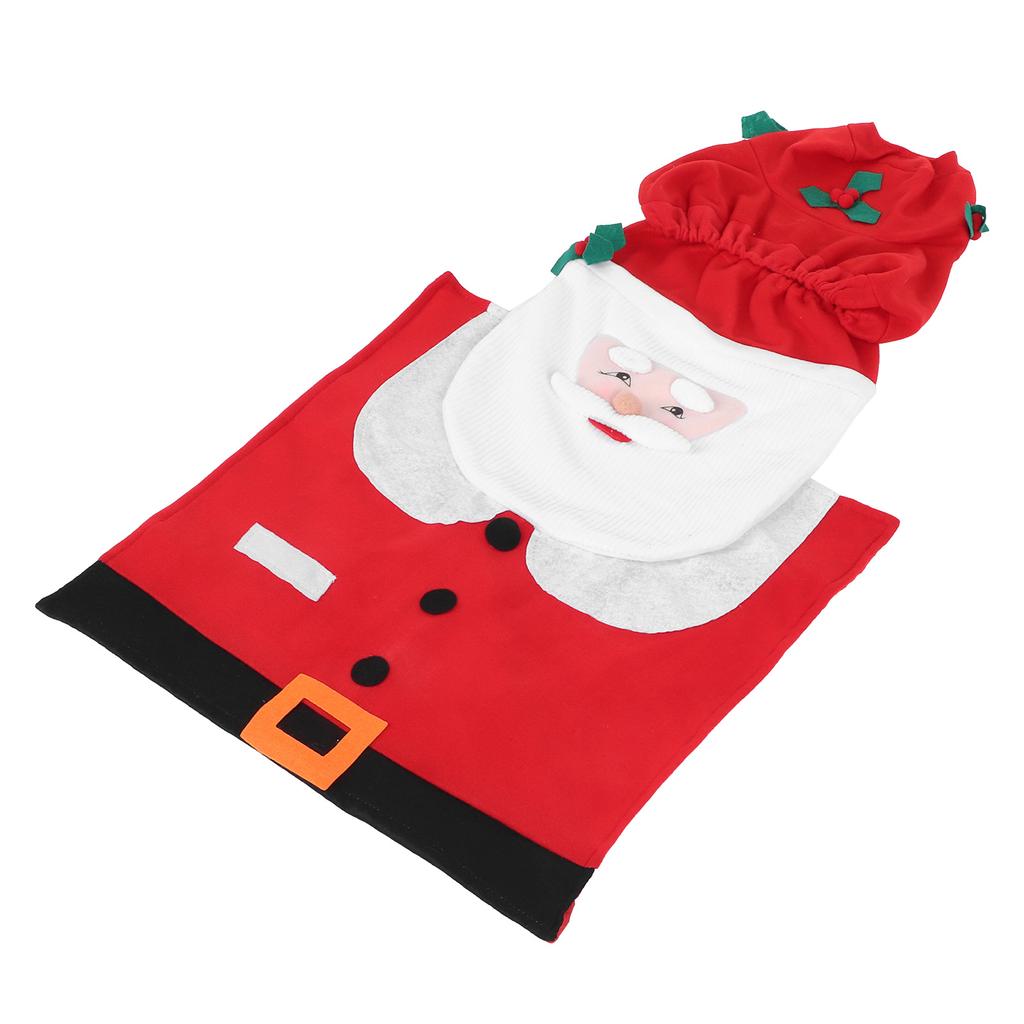 Christmas Toilet Seats Cover Bathroom Mat Decor Toilet Cover Rug Set Home Decoration