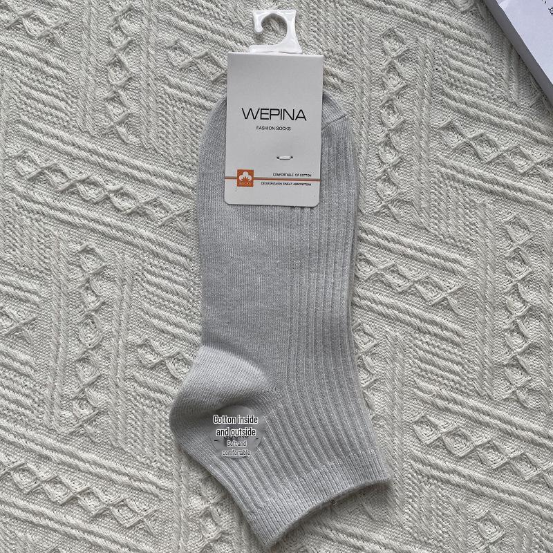 2025 Nowe Damskie Skarpetki z Czystej Bawełny o Niskim Kroju - Antyzapachowe, Pochłaniające Pot, Do Połowy Łydki, Idealne na Wiosnę i Lato.