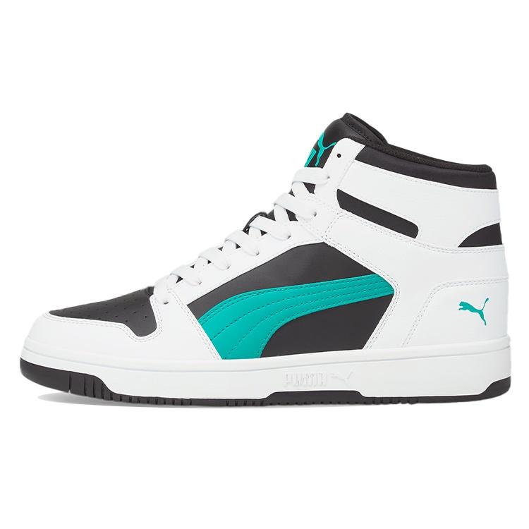 PUMA Unisex Rebound LayUp Mid-Top Black/White/Green