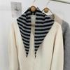 Soft Knitted Triangle Neck Scarf Warm Breathable Fabric For Fall Winter Daily Wear Commute Casual Outings