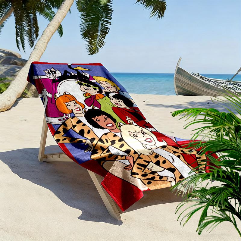 Josie and the Pussycats 2D Flat Print Beach Towel, Large Soft Quick Dry Towel for Beach Camping SwimmingXSTJ0915467
