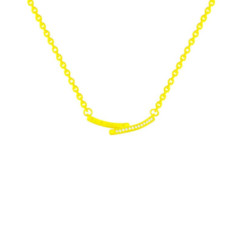 Minority Design Sense Geometric Titanium Steel Necklace Feminine Temperament Simple Pendant Clavicle Chain with 100 Accessories.