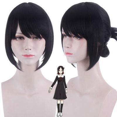 Anime Shinomiya Kaguya 35CM Short Nature Black Styled Wig Anime Kaguya-sama Love Is War Heat Resistant Cosplay Hair Wigs