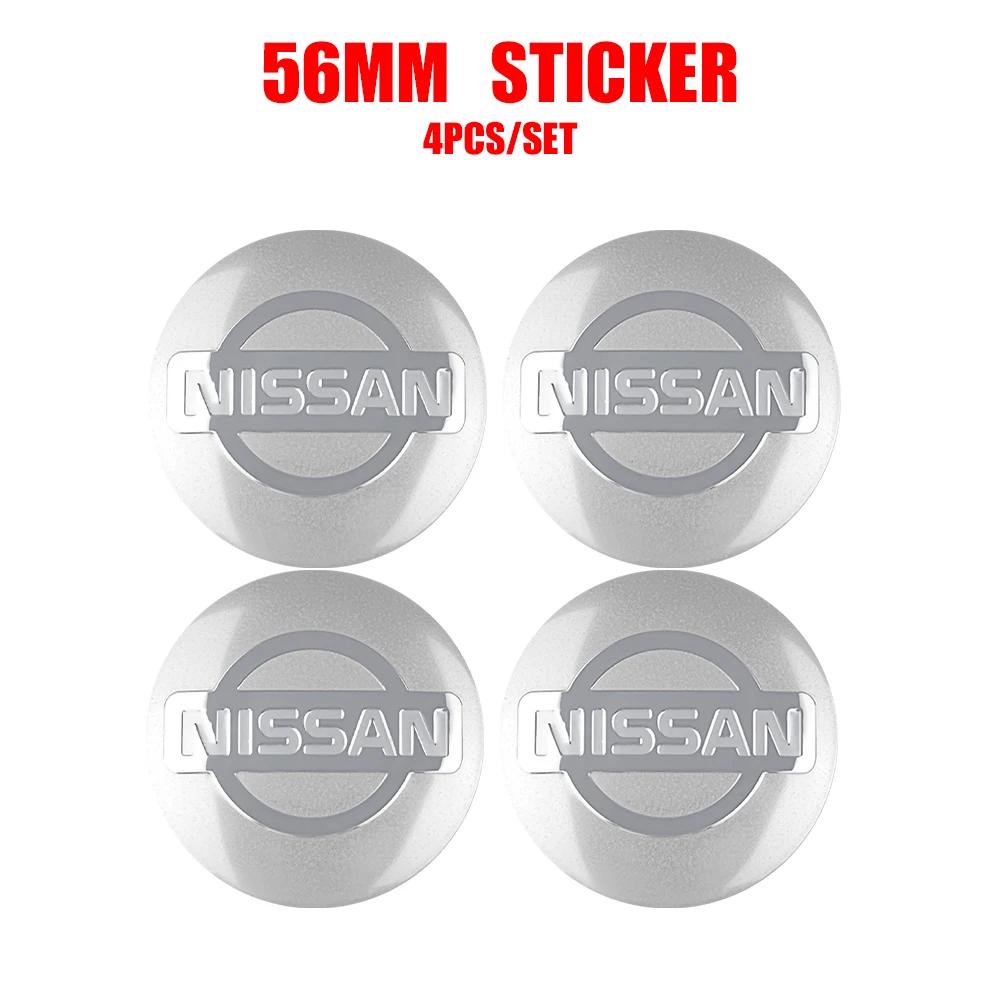 Für Nissan ArR44 Stück 54/56/60mm Auto Radnabenabdeckung Felgenabdeckung Emblem Aufkleber für Nissan Qashqai J11 J10 Juke Leaf NOTE X-trail T32 Tiida