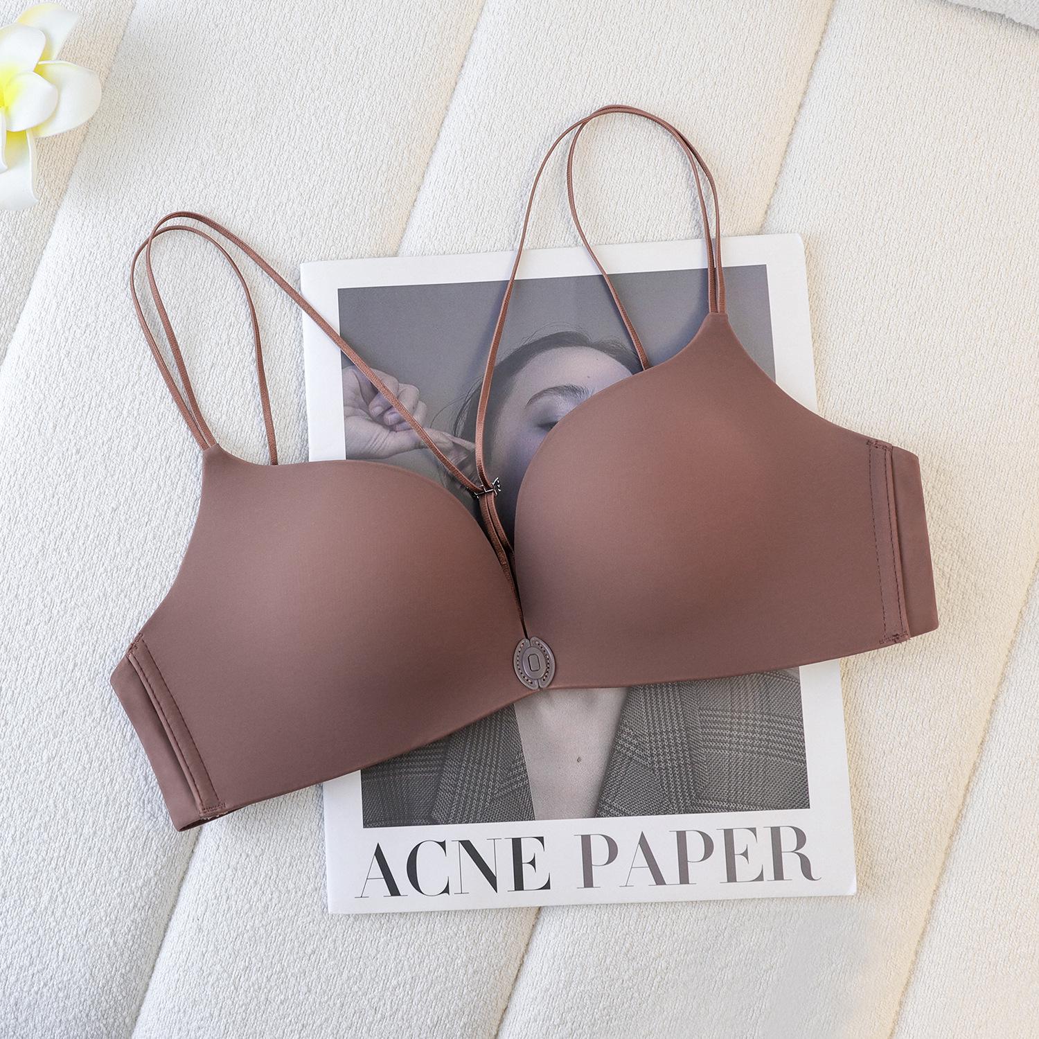 

Palm You Новый бесшовный бюстгальтер пуш-ап с глубоким V-образным вырезом, красивым дизайном спинки и передней застежкой L (75C/80AB recommended)