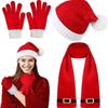 Christmas Knitted Hat Three-piece Cute Warm Parent-child Wool Hat Autumn and Winter Christmas Pullover Hat Cold Hat