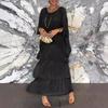 Women's Fashion Round Neck Batwing Sleeve Long Dress