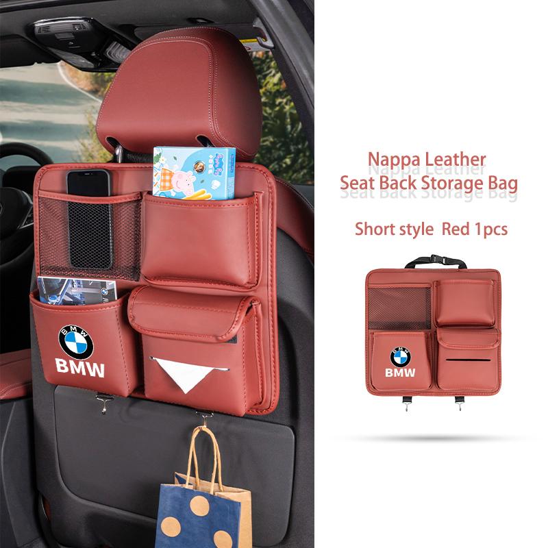 Car Multi-Pocket Hanging Back Seat Storage Bag Anti Kick Pad Accessorty For BMW E30 E34 E36 E39 E46 E52 E53 E60 E61 E62 E70 E71