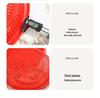 Festive Red Round Plastic Drying Sieve for Household Use