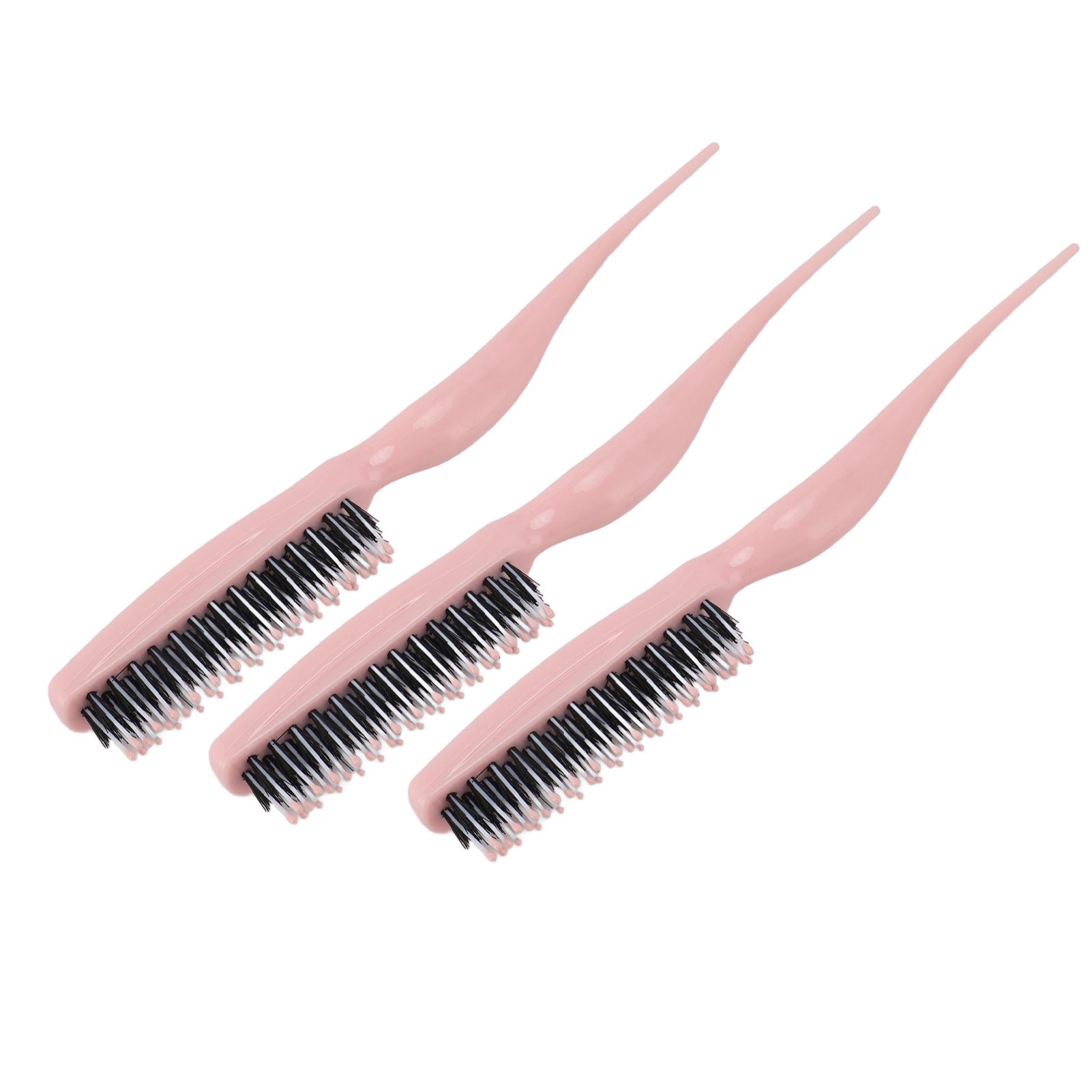 

3Pcs Tsing Hair Brush Ergonomic Handle Portable Tsing Brush Rat Tail Comb for Home Travel