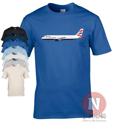 British Airways A320 TShirt Classic Plane Spotters Airline Crew Airports Tee