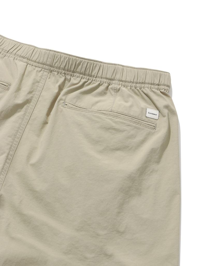 COVERNAT Woven Semi-Wide Buckle Pants Beige