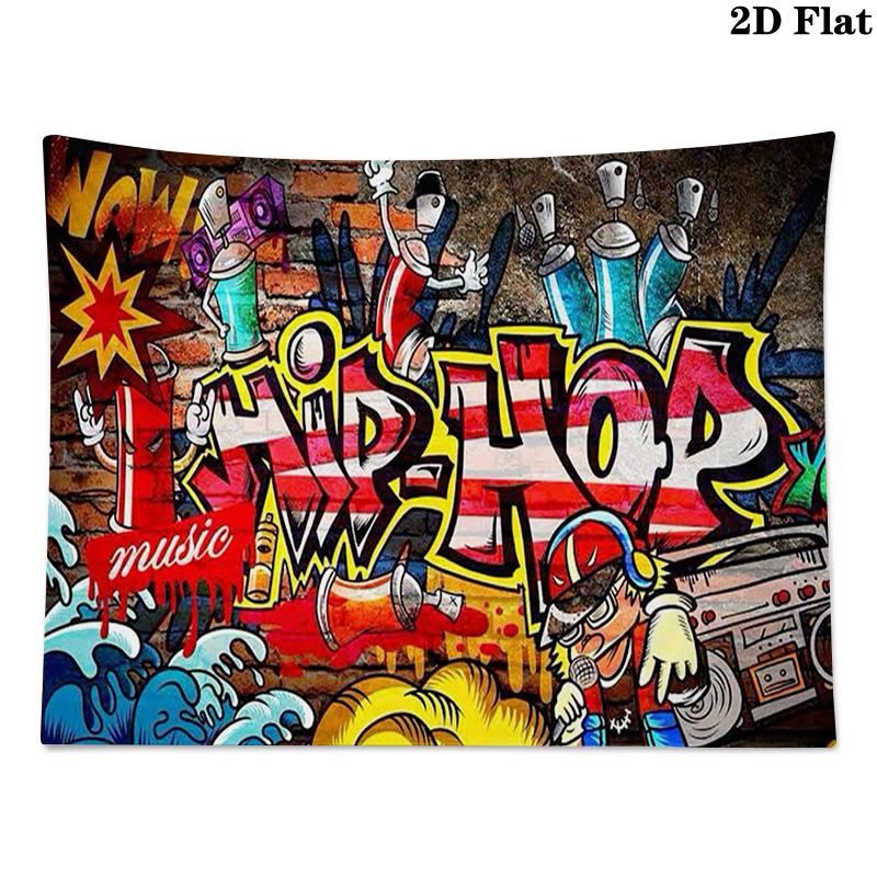 Hip pop Wall Tapestry Aesthetic Wall Hanging Printed Fabric Blanket Decorative Tapestries for Bedroom Living Room Home Decor