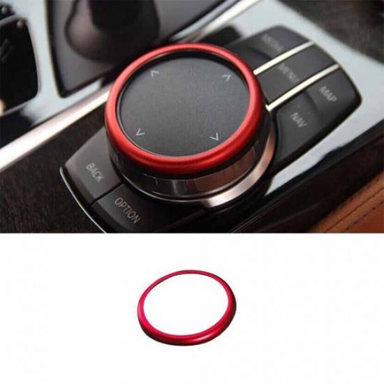18-22 Middle Console Multimedia Button Switch Red Aluminum For BMW 5 Series G30