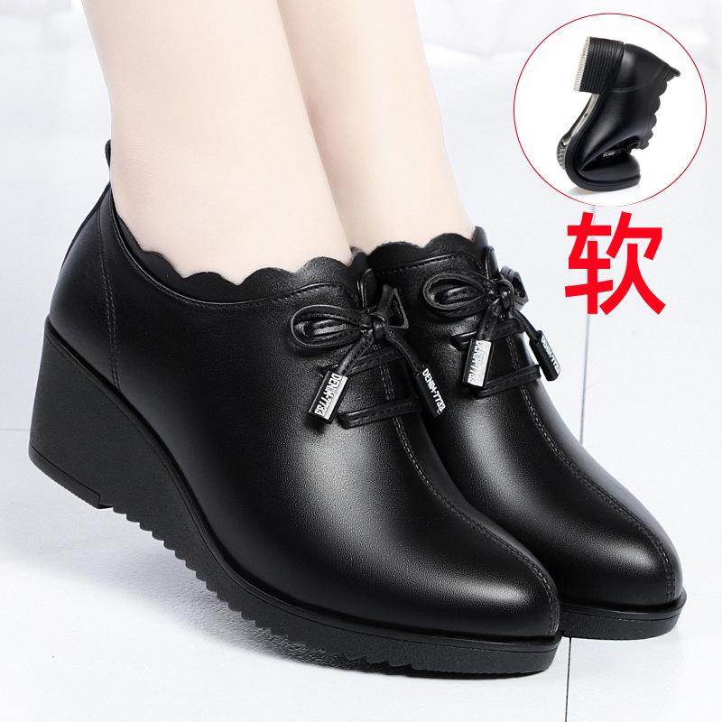 

Туфли не устают стоять весной и осенью долгое время, туфли на мягкой подошве и с мягким верхом, удобные женские туфли, одинарные туфли 41 чёрный