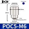 Micro Pneumatic Quick Connector with Internal Hex Thread: POC3/4/6/8-M3/M5/01/02