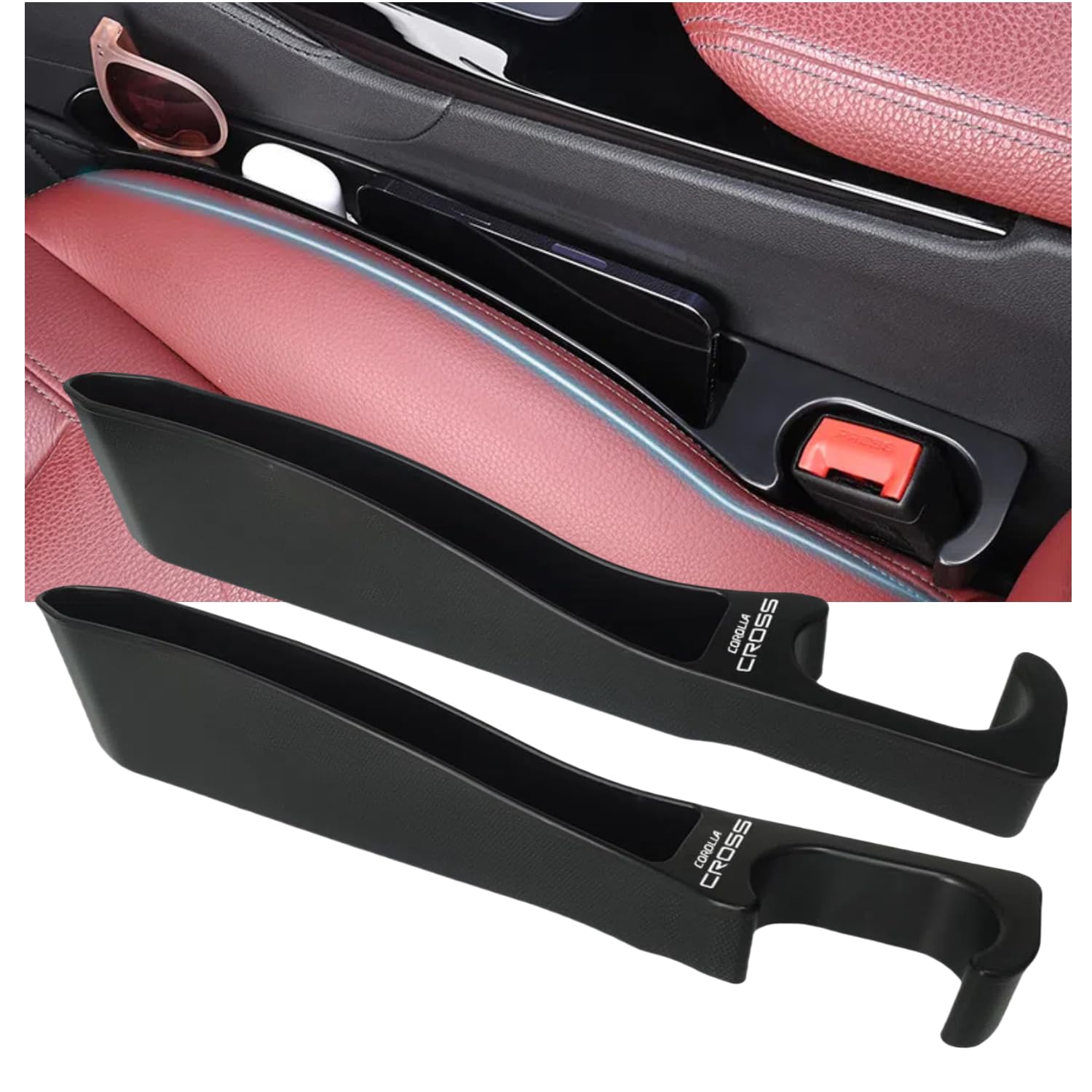 

Улучшенный подушка-заполнитель бокового зазора автомобильного сиденья с большой вместимостью для смартфона и проводов, консоль-заполнитель бокового зазора сиденья предотвращает попадание мелких предметов под сиденье.