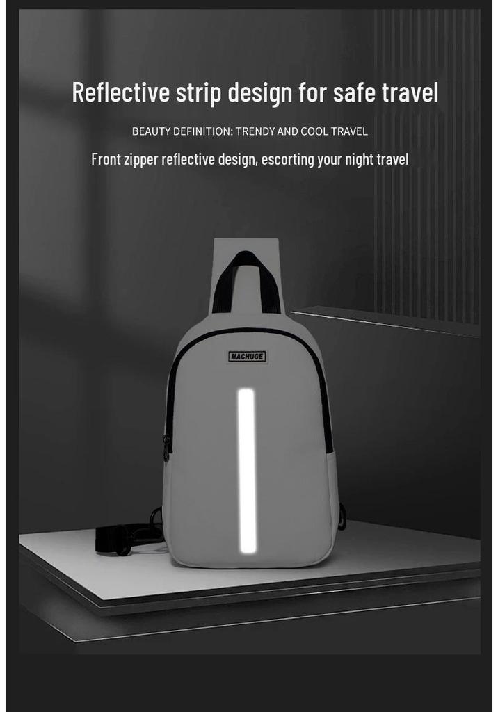 Men's Minimalist Streetwear Chest Bag: Perfect for Commute, Work, Travel, Casual, and Sports - Versatile Single Shoulder Bag