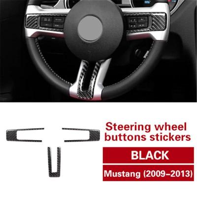 Auto Lenkradverkleidung Dekorative Aufkleber Kohlefaser für Ford Mustang 2009-2013 Auto Styling Zubehör