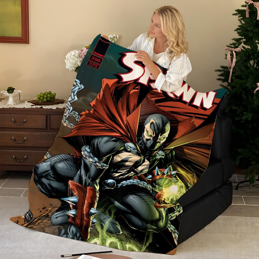 Comic S-Spawn Throw Flannel Blanket, Soft Warm, Durable & Washable Cute Cool