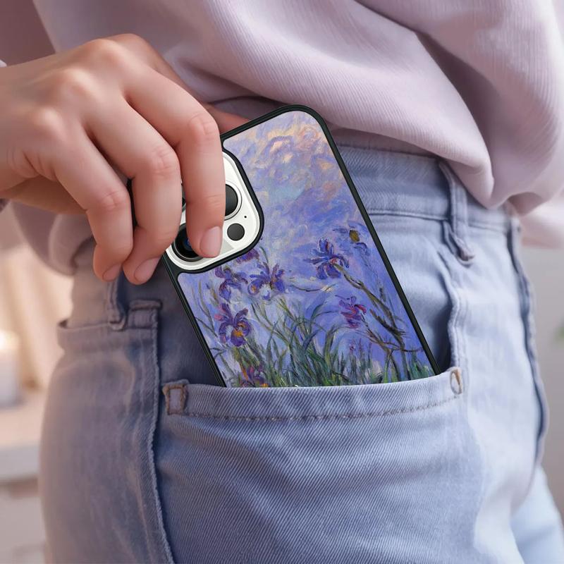 Monet Garden Lotus Phone Case For iPhone 17 Air 15 16e 14 13 Pro Max Coque 12 11 Pro Max PLUS cover