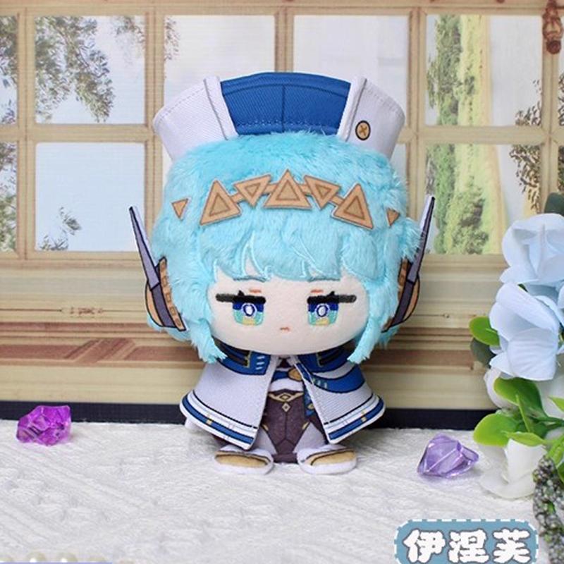 10cm Game Impact Plush Varka Durin Flins Sandrone Columbina Lauma Nefer Skirk Cute Cartoon Dolls Bag Pendant Keychain Gift