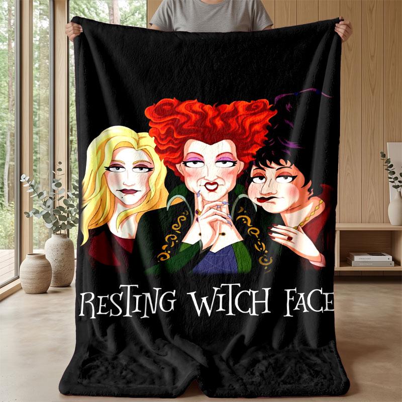 Soft Flannel Blanket Lightweight Cozy Bedroom Living Room CoverHocus Pocus Sanderson Sisters
