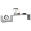 VidaXL Étagères murales 2pcs Sonoma gris 100x15x20cm Bois d’ingénierie 815934