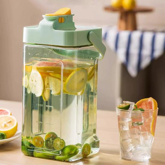 Kaltbrüh-Krug mit Zapfhahn 2,5/3,5L Große Kapazität Kunststoff-Wasserspender für Saft & Eistee Auslaufsichere Getränkekanne für Zuhause Party Outdoor