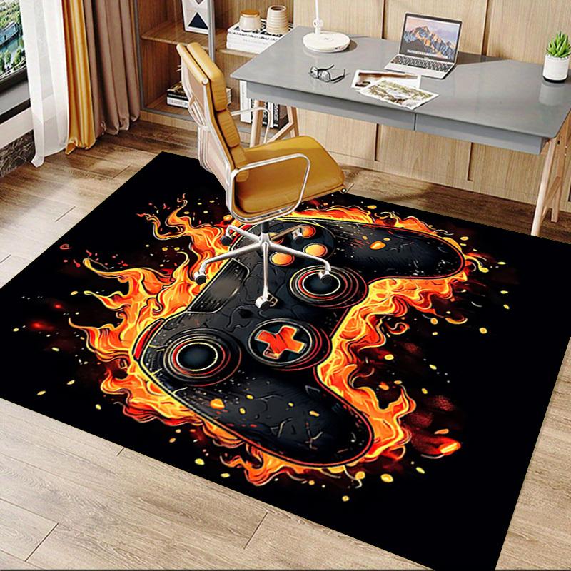 1PC Gamepad Fire Extra Large Non-Slip Floor Carpet, Office, Family, Bedroom, Studio - Large Area Rug,Longlasting Material-K0346