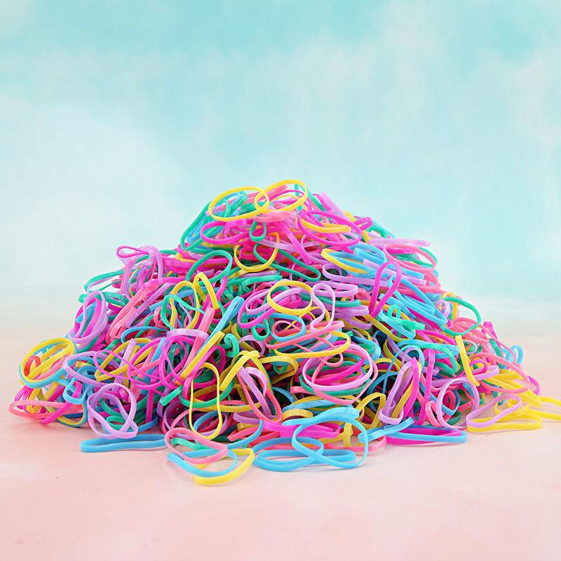 

Одноразовые высокоэластичные резинки для волос для девочек - Утолщенные резинки для косичек и простых причесок