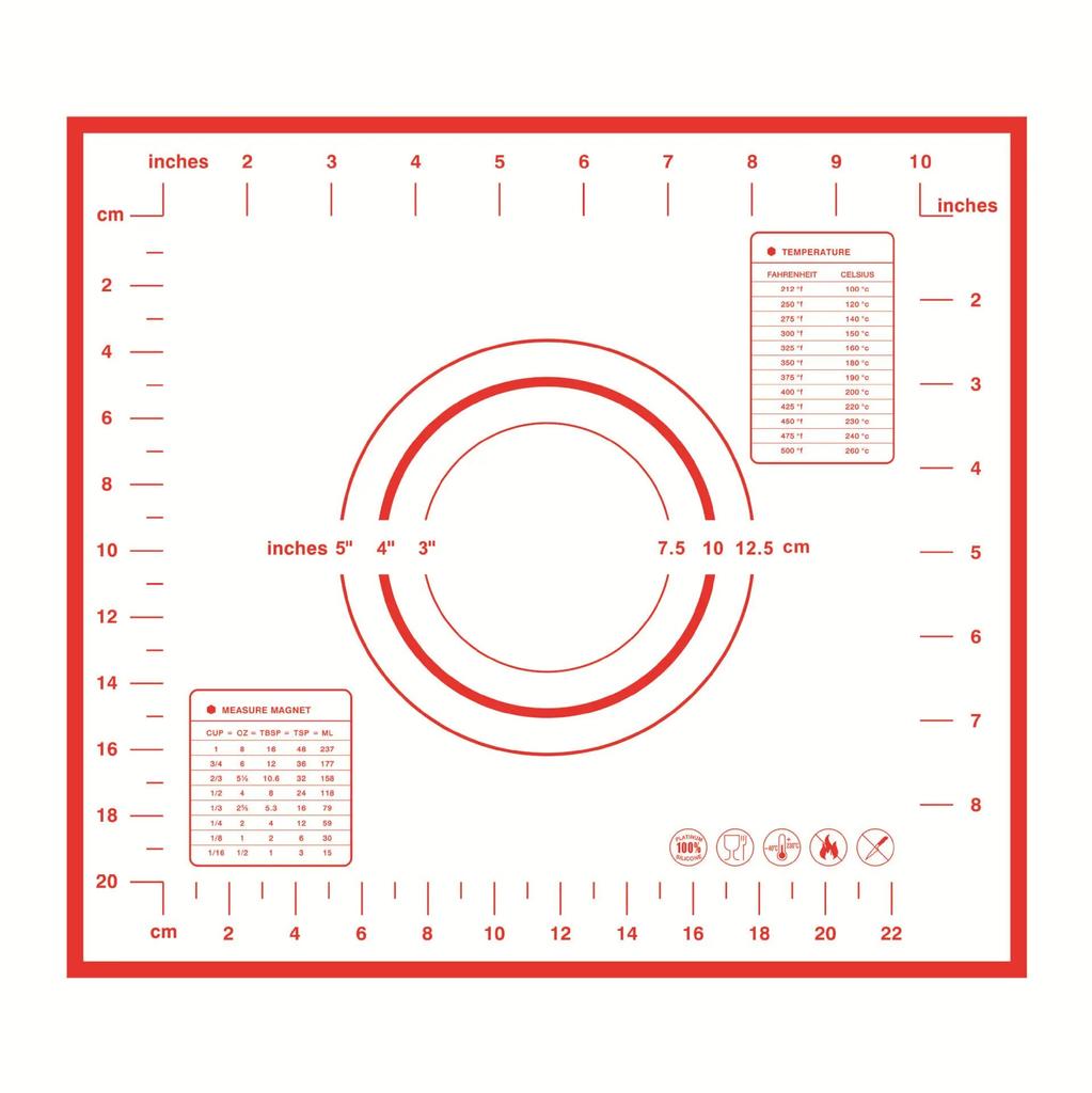 1 STÜCK Knetmatte Silikon Backmatte Pizza Kuchen Teigmacher Küche Kochen Grill Gadgets Backgeschirr