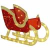 Reindeer Pulled Sled Warm White 151 X 28 X 128.5 Cm Fabric