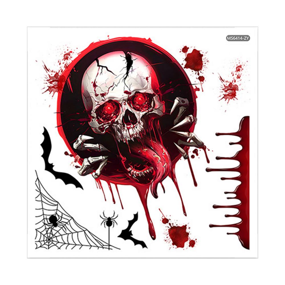

Хэллоуин Наклейки Гигантские Призрачные Монстры Призрак Тень Окно Кровавый Принт Наклейка на Стену Принадлежности для Вечеринки на Хэллоуин красный