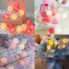 3CM Cotton Balls String Lights Garland Fairy Street Lights Christmas Decorations for Home Outdoor Wedding Garden Patio Lights