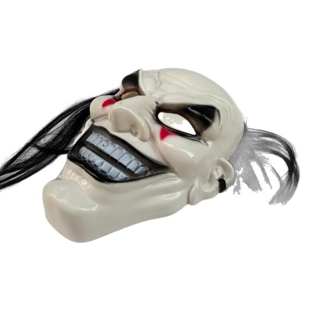 Smile Face Halloween Joker Mask Spooky Full Face Mask Easy To Wear Scary Clown Mask Haunted House