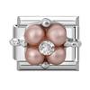 Fashion Cherry Flower Heart Star Dreamy Shiny Zircon Y2K Italian Charm Links Fit 9mm Bracelet Stainless Steel DIY Making Jewelry