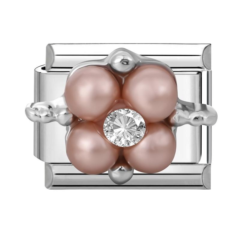 Fashion Cherry Flower Heart Star Dreamy Shiny Zircon Y2K Italian Charm Links Fit 9mm Bracelet Stainless Steel DIY Making Jewelry