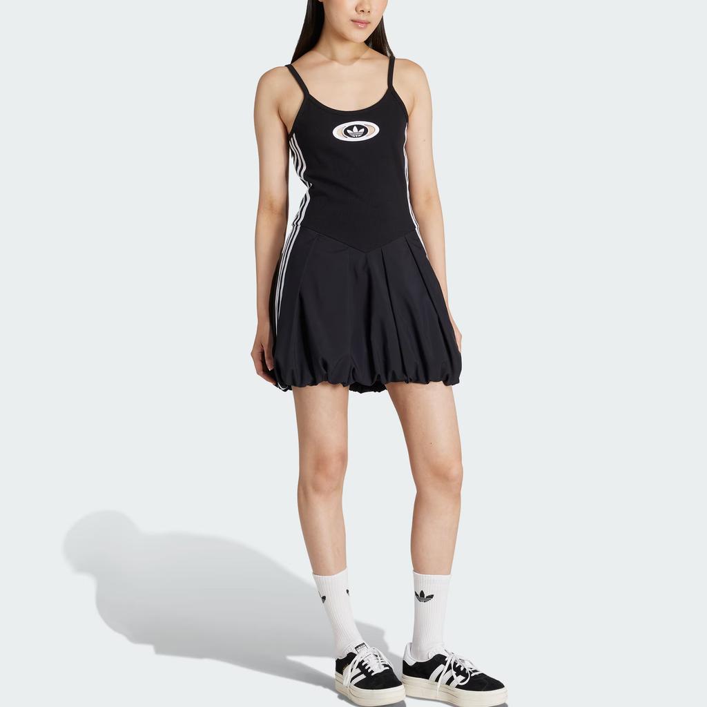 adidas Originals Ss25 Campus 2000 Ballonkleid Logo Streifen Lässig Sport Cami Kleid Damen Kleider KC8798